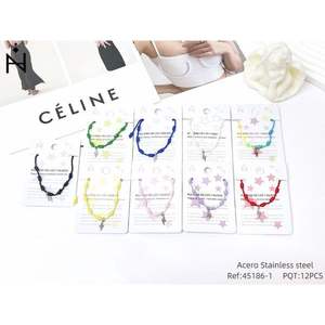 PULSERA Seven Star <b>Knot</b> <b>Bracelet</b> Silver Lightning Stainless Steel Fashion Chain and Link Jewelry - Product Image 1