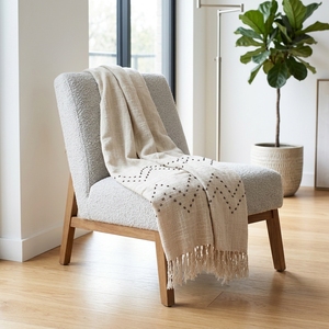 Zigzag Throw <b>White</b> Woven Soft Fabric Solid Long Lightweight Decorative Throw Blanket Home Textile Scarves Shawls <b>Sofa</b> <b>Bed</b> - Product Image 4
