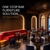 Mobilier de bar à cigares et à vin pour restaurants, canapé de club de plage VIP pour bars, ensemble de mobilier de bar de luxe pour restaurants