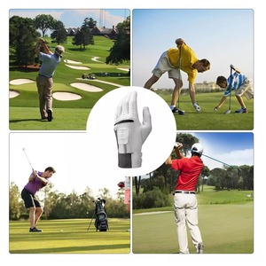 Guantes de golf de cuero genuino, transpirables, antideslizantes, con correa de muñeca ajustable, protección para manos deportivas unisex - Product Image 6