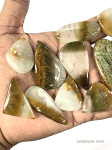 Chrysoprase Citron Naturel Cabochon Pierre Précieuse Non Montée Formes Mixtes 20-30mm Prêt à Expédier Vente en Gros Livraison Rapide - Product Image 3