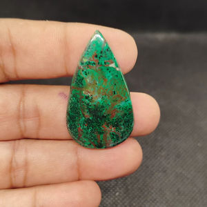 Piedra preciosa de crisocola malaquita 100% natural de alta calidad, cabujón verde, piedra suelta para la fabricación de joyería. - Product Image 1