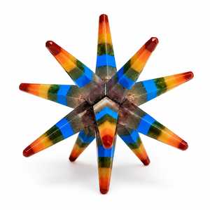 Estrella Merkaba de Cristal de Piedra Natural al por Mayor, Estrella Tallada de 12 Puntas con 7 Chakras, Gema Curativa de Cristal Unido - Product Image 1