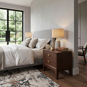 Modern Minimalist Solid Wood Nightstand 2 Drawer Bedroom Furniture <b>Storage</b> <b>End</b> <b>Table</b> Home Decor - Product Image 5