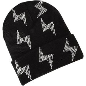 Fabricante de Gorros Personalizados, Gorro de Punto Jacquard Cálido de Invierno Unisex Estilo Y2K, Gorro de Moda Urbana con Pedrería para Hombre y Mujer - Product Image 1