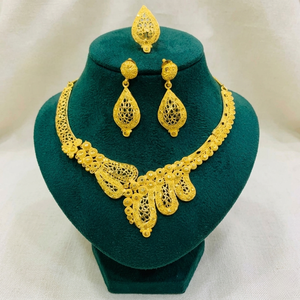 Juego de Joyería de 4 Piezas Chapado en Oro de 24K para Mujer, Estilo Moderno y Tradicional, Ideal para Compromiso, Boda, Fiesta, Estilo Versátil y Elegante, Estilo Indio - Product Image 2