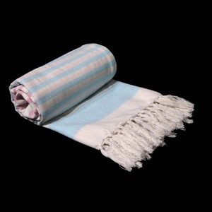 Vente en gros Inde 100% coton rayé Fouta serviette à séchage rapide écologique luxe doux qualité turc taille Logo personnalisé - Product Image 3