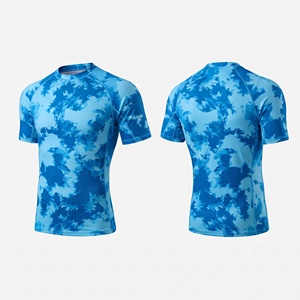 เสื้อว่ายน้ำ Rash Guard UPF 50+ ป้องกันแสงแดด แขนสั้น แห้งเร็ว ชุดว่ายน้ำชายหาด - Product Image 3