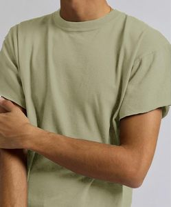 Men's <b>Olive</b> <b>Green</b> Short Sleeve O-Neck <b>T</b>-<b>Shirt</b> 100% Cotton Jersey Regular Fit Casual Solid Color Knitted Plain Dyed - Product Image 1