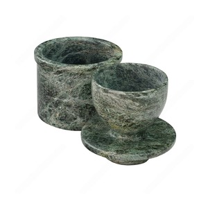 Modern Luxury Natural Stone Jungle Green Marble <b>Butter</b> Keeper Handmade Kitchen Decor Jungle Green Marble <b>Butter</b> Keeper - Product Image 1