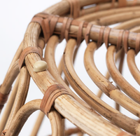 Meilleur Choix Panier en Rotin Tressé à la Main à Maille Ouverte Écologique avec Poignées Couleur Naturelle Taille Personnalisable Décoratif Multi-Usages