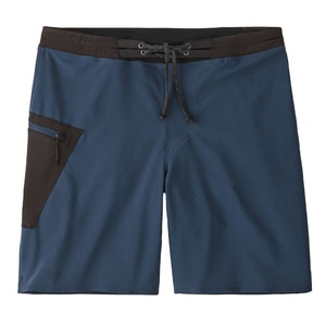 Short de bain décontracté personnalisé pour homme, taille mi-haute élastique, en polyester, avec poche arrière, écologique, respirant, séchage rapide, couleur unie - Product Image 1