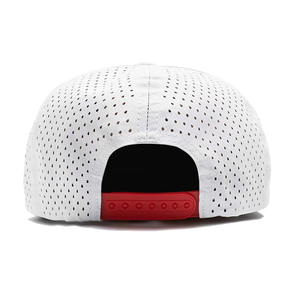 หมวกแก๊ปแบบ Snapback สีขาว ตาข่าย ระบายอากาศได้ดี ปรับขนาดได้ เหมาะสำหรับผู้ใหญ่ ใส่ได้ทั้งชายและหญิง 6 แผง สวมใส่สบายๆ ในฤดูใบไม้ผลิและฤดูร้อน - Product Image 4