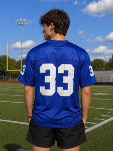 Maillot de football personnalisé en mesh, style Polk High 33, vêtements de sport respirants, fabricant de vêtements en gros, OEM ODM - Product Image 3