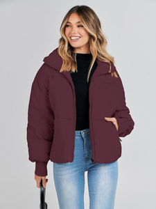 Wholesale Customized Fashionable Plain Blank <b>Puffer</b> <b>Jacket</b> For Ladies High Quality Women <b>Puffer</b> <b>Jacket</b> In <b>Cheap</b> Price - Product Image 4