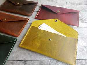 Artisan Crafted Leather Wallet Portable Long Envelope Money Pouch Clutch <b>Case</b> Timeless <b>Coin</b> Purse Vintage Card Holder for Cash - Product Image 5