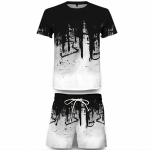 ชุดเซ็ตผู้ชายฤดูร้อนใหม่ เสื้อยืดและกางเกงขาสั้นลายพิมพ์ 3 มิติ ชุด 2 ชิ้นสำหรับผู้ชาย - Product Image 5