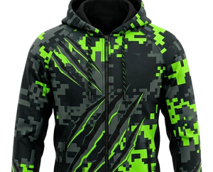 Wolson Industry WI-SH-00055 Olive Heavyweight Zipped Blank Sublimation <b>Hoodie</b> with Custom Logo for <b>Running</b> & Training - Product Image 4