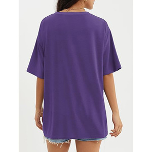 Camiseta Unisex Oversize de Cuello Redondo, Color Sólido, Manga Corta, Hombros Caídos, Corte Holgado, 100% Algodón Jersey, Transpirable y Ecológica - Product Image 6
