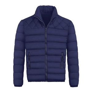Chaqueta acolchada gruesa de diseño personalizado para hombre, chaquetas de invierno de burbujas hinchadas en blanco, chaqueta de bombardero de invierno a prueba de viento para hombre - Product Image 2