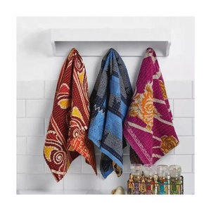 Alexa Do The Dishes Algodón bordado Dos piezas Handloomed Pequeño invitado Chequeado Waffle blanco Tejido Superventas Toalla de plato de mano - Product Image 2