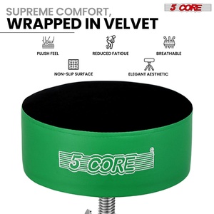 5 Core Drum Throne 5" <b>Padded</b> Guitar Stool Adjustable Heavy Duty Music <b>Chair</b> Seat w Luxury Velvet Top - Product Image 6