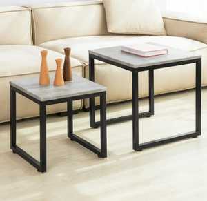 Perfect Balance Modern Nesting Coffee <b>Tables</b> Faux <b>Marble</b> Top Metal Frame Living Room Furniture Set - Product Image 1