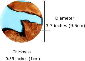 Epoxy Resin Wood <b>Coaster</b> Cold <b>Drinks</b> <b>Coaster</b> Round Available for Bar Kitchen Home Apartment Cup <b>Coaster</b> - Product Image 4