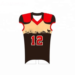 Tenues de football américain confortables avec logo brodé sublimé, maillots et shorts imprimés, équipement de football élégant 2026 - Product Image 6