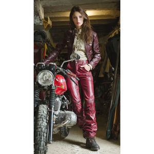 Pantalon de moto en cuir imprimé pour femme, respirant, imperméable, été et hiver - Product Image 3