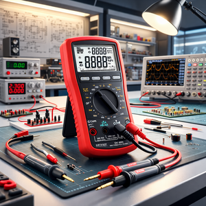 Multimètre numérique TRMS Kusam Meco KM-239 R avec affichage à 6 chiffres, plage 0-1000V/10A pour usage industriel et domestique - Product Image 3