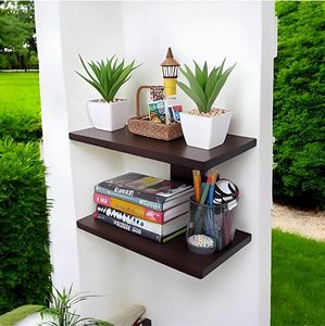 Multipurpose Wooden Wall <b>Shelf</b> for Home Office TV Setup Box Stand Stylish Wooden Storage <b>Rack</b> - Product Image 6