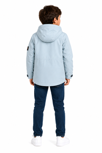 Veste d'hiver à capuche pour garçons Livster Kids, légère, entièrement zippée, coupe-vent, résistante à l'eau, en polyester doux et chaud, décontractée pour l'extérieur - Product Image 3