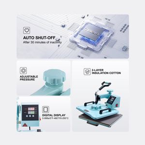 Pressa a Caldo 2-in-1 da 12 x 15 Pollici per Trasferimento Termico e Stampa su T-shirt, con Apertura a 360 Gradi per Cappelli e T-shirt - Product Image 6