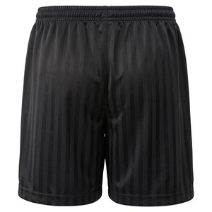 Pantalones Cortos Deportivos Unisex Negros de Poliéster Sólido, Cintura Elástica, Absorción de Humedad, Corte Regular, para Todas las Temporadas, Protección UV, Secado Rápido - Product Image 5