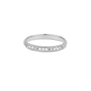 Nouvelle Arrivée Bague de Mariage Vintage de Créateur Empilable en Or Massif 9K 10K 14K 18K avec Diamant de Laboratoire Rond sur Toute la Surface - Product Image 3