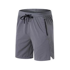 Shorts de sport pour homme avec poches zippées, petite ouverture latérale, taille élastique, pour la course à pied et la gym - Product Image 3