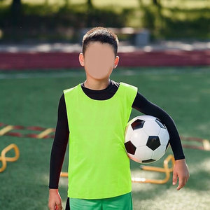 Soccer Pinnies Pennies Jersey Scrimmage Vest Breathable Mesh Sports Practice Jersey <b>Training</b> <b>Bibs</b> Youth Adult Kids Basketball - Product Image 5