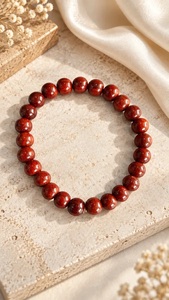 Bracelet en bois de santal rouge, bracelet en bois naturel perlé, bracelet traditionnel fait à la main, bracelet spirituel pour homme et femme, cadeau - Product Image 2