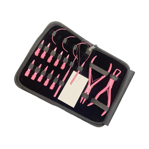 Kit Profesional de Herramientas para Extensiones de Cabello de Acero Inoxidable, Duradero y Reutilizable, Juego de Herramientas con Microperlas, Alicates para Abrir y Cerrar, Herramienta para Tirar de la Cinta - Product Image 1