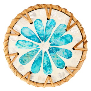 Rattan Mother Of Pearl Coaster <b>Placemat</b> New Arrival Handcrafted Mother of Pearl Coasters - Product Image 5
