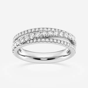 Diamond Eternity Band Ring Pave Setting Round Brilliant Cut Classic Wedding Ring Unisex - Product Image 3