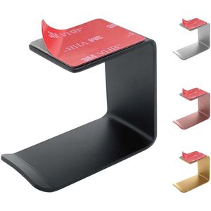 Gancio per Cuffie da Scrivania in Alluminio Nero con Adesivo VHB Forte, Ganci Innovativi con Capacità di Tenuta di 2,2 kg - Product Image 1
