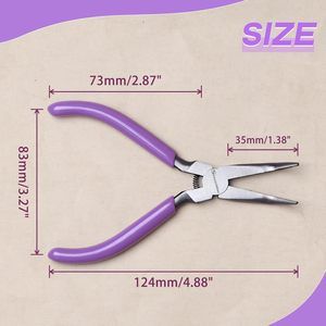 Alicates de punta curva miniatura para cirugía, herramienta para hacer joyas, envolver alambres y abalorios, con dientes serrados a 45 grados - Product Image 4