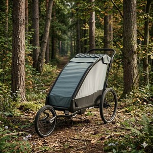 Remorque de vélo pour grand chien KS-6200, pliage facile, cadre en aluminium, suspension indépendante, pneus gonflables de 20 pouces, résistant à l'eau 600D - Product Image 4