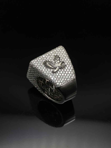Moissanite <b>Silver</b> BMF Letter <b>Ring</b> Iced Out Hip Hop Statement <b>Ring</b> <b>Mens</b> Unisex Diamond Look Luxury Streetwear Jewelry - Product Image 1