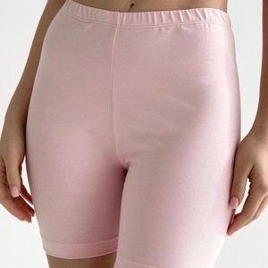 Shorts de Punto de Cintura Alta para Mujer, Color Sólido, Cierre Elástico, Transpirables, Ajuste Casual, Estilo Ajustado - Product Image 5