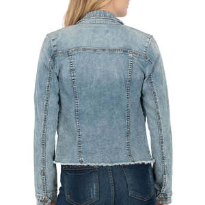 Chaqueta vaquera de lujo para mujer, estilo vintage lavado, informal, a la moda, para ropa urbana moderna - Product Image 3