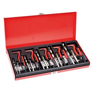 Kit di Riparazione Filettature HSS Metrico M5-M12 con 166 Pezzi - Strumento di Rinnidificazione Helicoil per Riparazione Metalli - Product Image 1