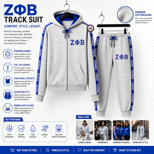 Chándal de Forro Polar Transpirable para Mujer con Bordado de la Hermandad Zeta Phi Beta |   Conjunto Deportivo Personalizado Bordado de la Hermandad ZPB - Product Image 5